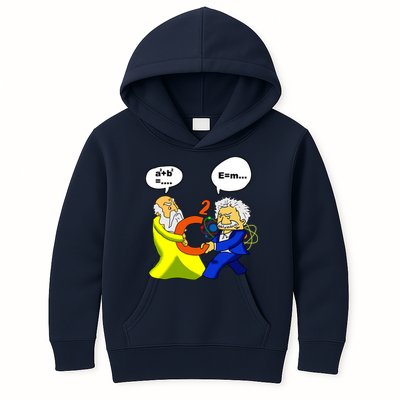 Pythagoras vs Einstein Funny Math Science Kids Hoodie