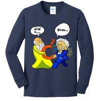 Pythagoras vs Einstein Funny Math Science Kids Long Sleeve Shirt