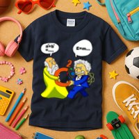 Pythagoras vs Einstein Funny Math Science Kids T-Shirt