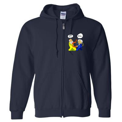 Pythagoras vs Einstein Funny Math Science Full Zip Hoodie