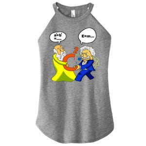 Pythagoras vs Einstein Funny Math Science Women's Perfect Tri Rocker Tank