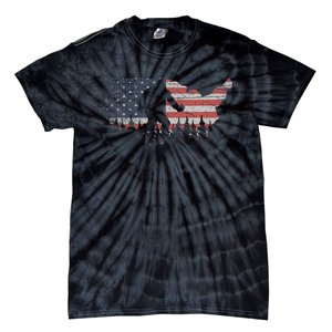 Patriotic Yeti Us Flag Sasquatch Cryptozoology Gift Bigfoot Tie-Dye T-Shirt