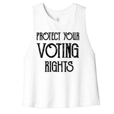 Protect Your Voting Rights Democracy Civil Rights SJW Premium Women's Racerback Cropped Tank