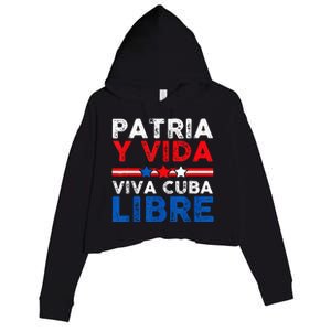 Patria Y Vida VIVA CUBA LIBRE Crop Fleece Hoodie