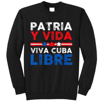 Patria Y Vida VIVA CUBA LIBRE Tall Sweatshirt