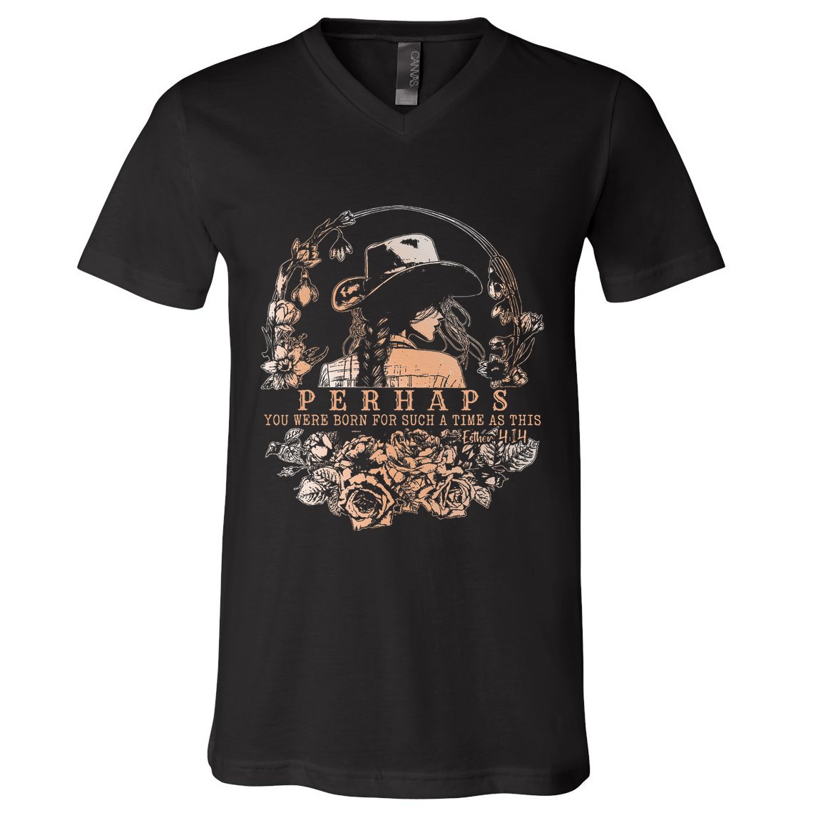 Perhaps You Were Born For Such A Time As This Jesus Lover .Png V-Neck T-Shirt