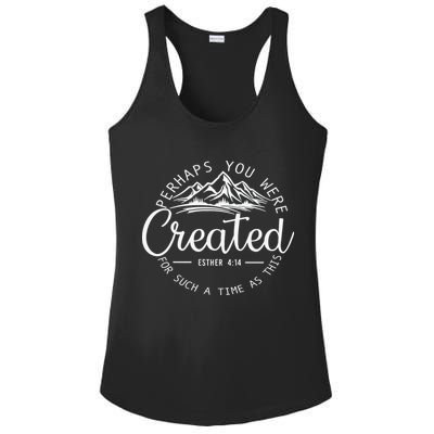 Perhaps You Were Created Christian Esther 4 14 Bible Verse Ladies PosiCharge Competitor Racerback Tank