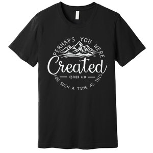 Perhaps You Were Created Christian Esther 4 14 Bible Verse Premium T-Shirt