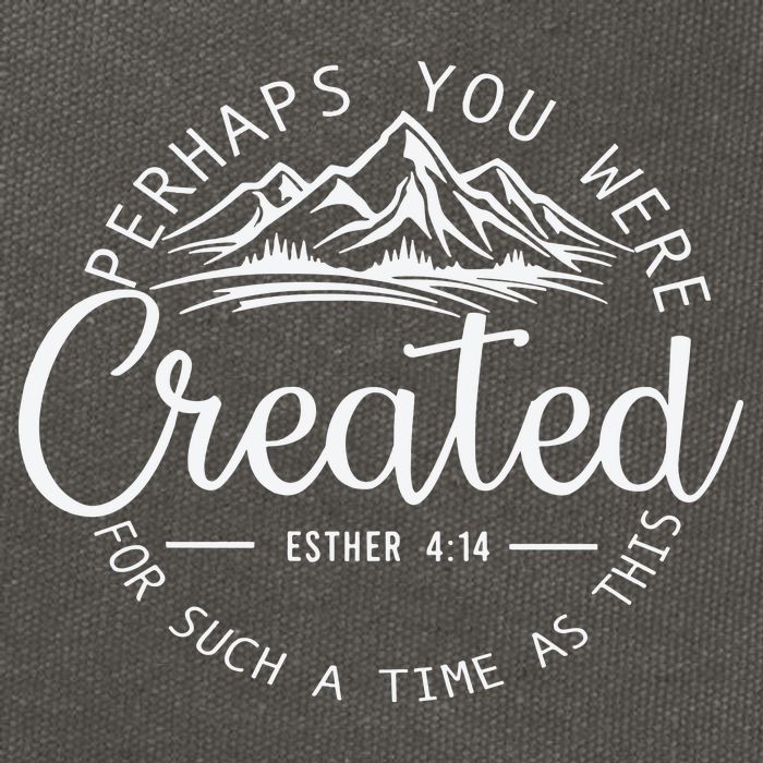 Perhaps You Were Created Christian Esther 4 14 Bible Verse Cotton Canvas Backpack
