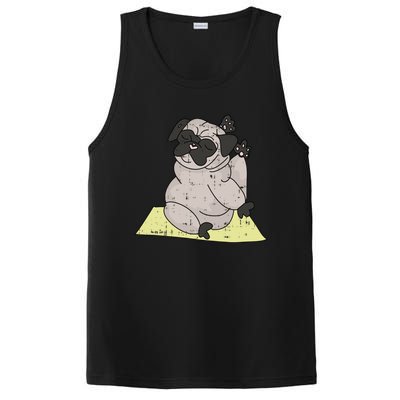 Pug Yoga Workout Kawaii Cartoon Cute Animal Dog Lover Gift PosiCharge Competitor Tank