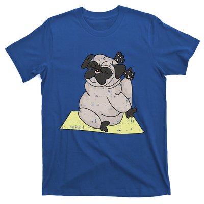 Pug Yoga Workout Kawaii Cartoon Cute Animal Dog Lover Gift T-Shirt