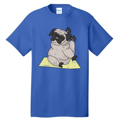 Pug Yoga Workout Kawaii Cartoon Cute Animal Dog Lover Gift Tall T-Shirt