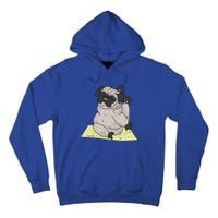 Pug Yoga Workout Kawaii Cartoon Cute Animal Dog Lover Gift Tall Hoodie