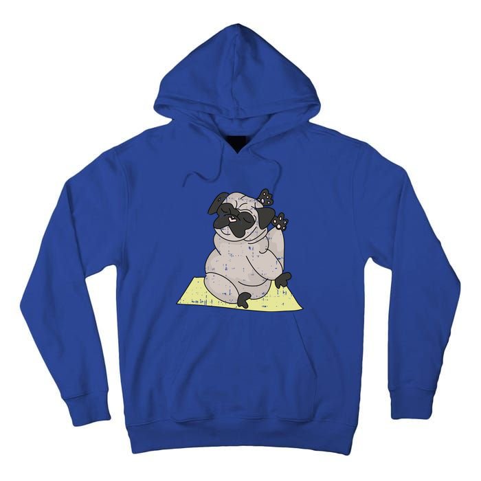 Pug Yoga Workout Kawaii Cartoon Cute Animal Dog Lover Gift Tall Hoodie