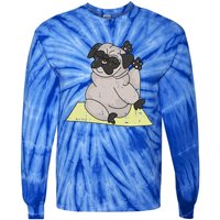 Pug Yoga Workout Kawaii Cartoon Cute Animal Dog Lover Gift Funny Gift Tie-Dye Long Sleeve Shirt