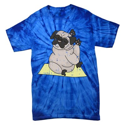 Pug Yoga Workout Kawaii Cartoon Cute Animal Dog Lover Gift Funny Gift Tie-Dye T-Shirt