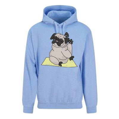 Pug Yoga Workout Kawaii Cartoon Cute Animal Dog Lover Gift Funny Gift Unisex Surf Hoodie