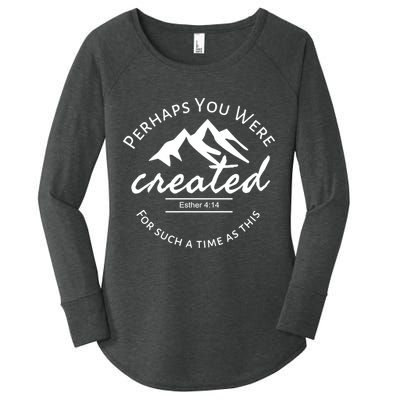 Perhaps You Were Created For Such A Time As This Esther 4 14 Great Gift Women's Perfect Tri Tunic Long Sleeve Shirt