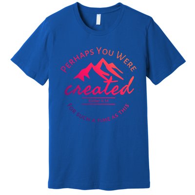 Perhaps You Were Created For Such A Time As This Esther 4 14 Gift Premium T-Shirt