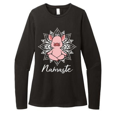 Pig Yoga Yoga Workout Fan Gift Womens CVC Long Sleeve Shirt