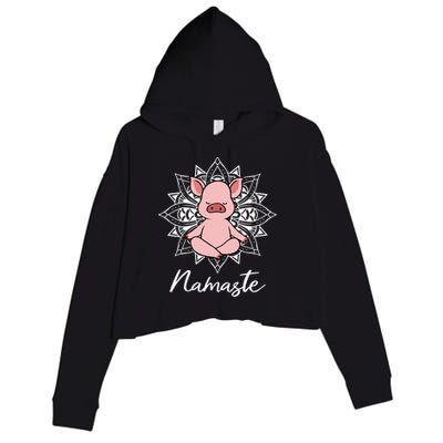 Pig Yoga Yoga Workout Fan Gift Crop Fleece Hoodie