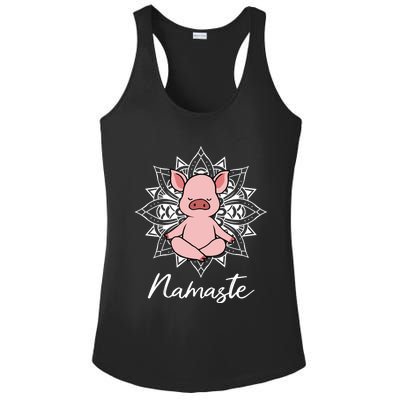 Pig Yoga Yoga Workout Fan Gift Ladies PosiCharge Competitor Racerback Tank