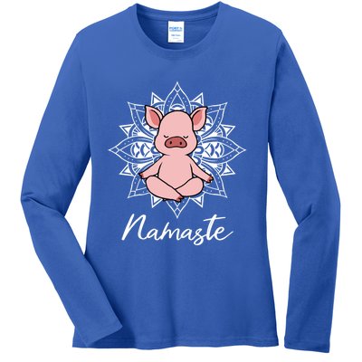 Pig Yoga Yoga Workout Fan Gift Ladies Long Sleeve Shirt