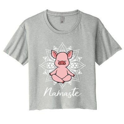 Pig Yoga Yoga Workout Fan Gift Women's Crop Top Tee