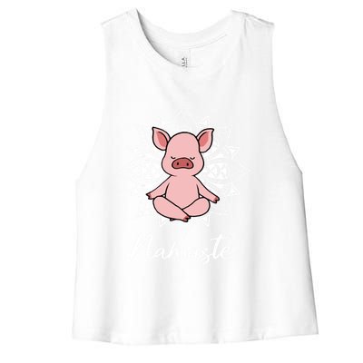 Pig Yoga Yoga Workout Fan Gift Women's Racerback Cropped Tank