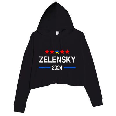 President Zelensky 2024 Election Ukraine Crop Fleece Hoodie