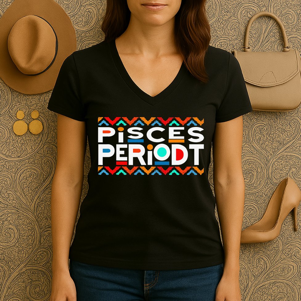 Pisces Zodiac February 19 March 20 Birthday Women's V-Neck T-Shirt