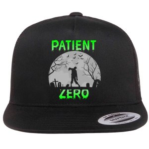 Patient Zero Funny Halloween Zombie Apocalypse Costume Flat Bill Trucker Hat