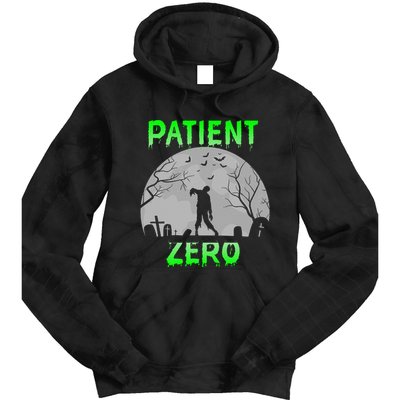 Patient Zero Funny Halloween Zombie Apocalypse Costume Tie Dye Hoodie