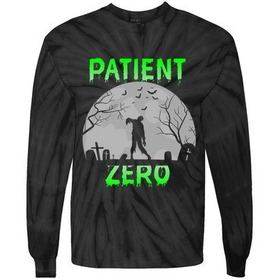 Patient Zero Funny Halloween Zombie Apocalypse Costume Tie-Dye Long Sleeve Shirt