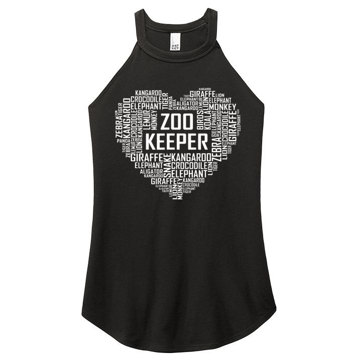 Proud Zoo Keeper Heart Gifts Zookeeper Animal Job Gift Women's Perfect Tri Rocker Tank