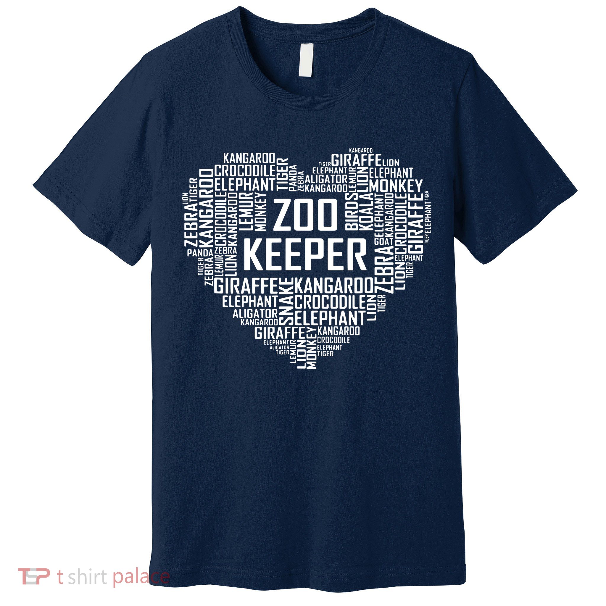 Proud Zoo Keeper Heart Gifts Zookeeper Animal Job Gift Premium T-Shirt