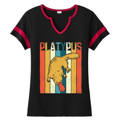 Platypus Zookeeper Marine Biologist Animal Lover Ladies Halftime Notch Neck Tee