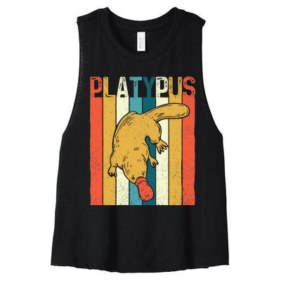 Platypus Zookeeper Marine Biologist Animal Lover Women's Racerback Cropped Tank