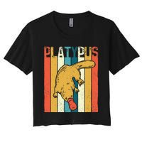 Platypus Zookeeper Marine Biologist Animal Lover Women's Crop Top Tee