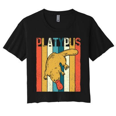 Platypus Zookeeper Marine Biologist Animal Lover Women's Crop Top Tee