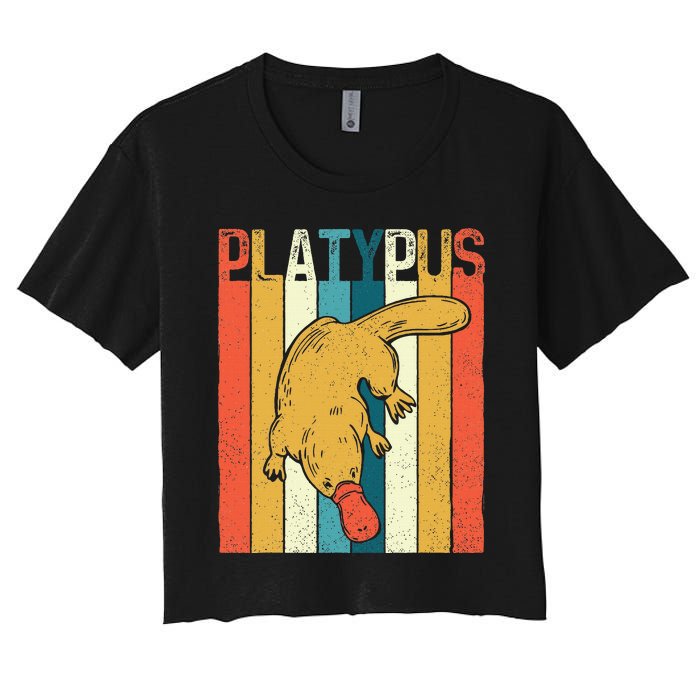 Platypus Zookeeper Marine Biologist Animal Lover Women's Crop Top Tee