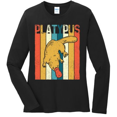 Platypus Zookeeper Marine Biologist Animal Lover Ladies Long Sleeve Shirt