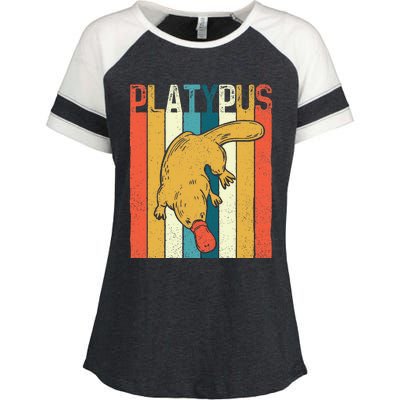 Platypus Zookeeper Marine Biologist Animal Lover Enza Ladies Jersey Colorblock Tee