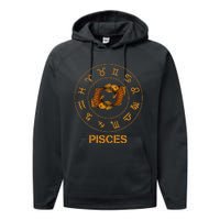 Pisces Zodiac Sign Performance Fleece Hoodie