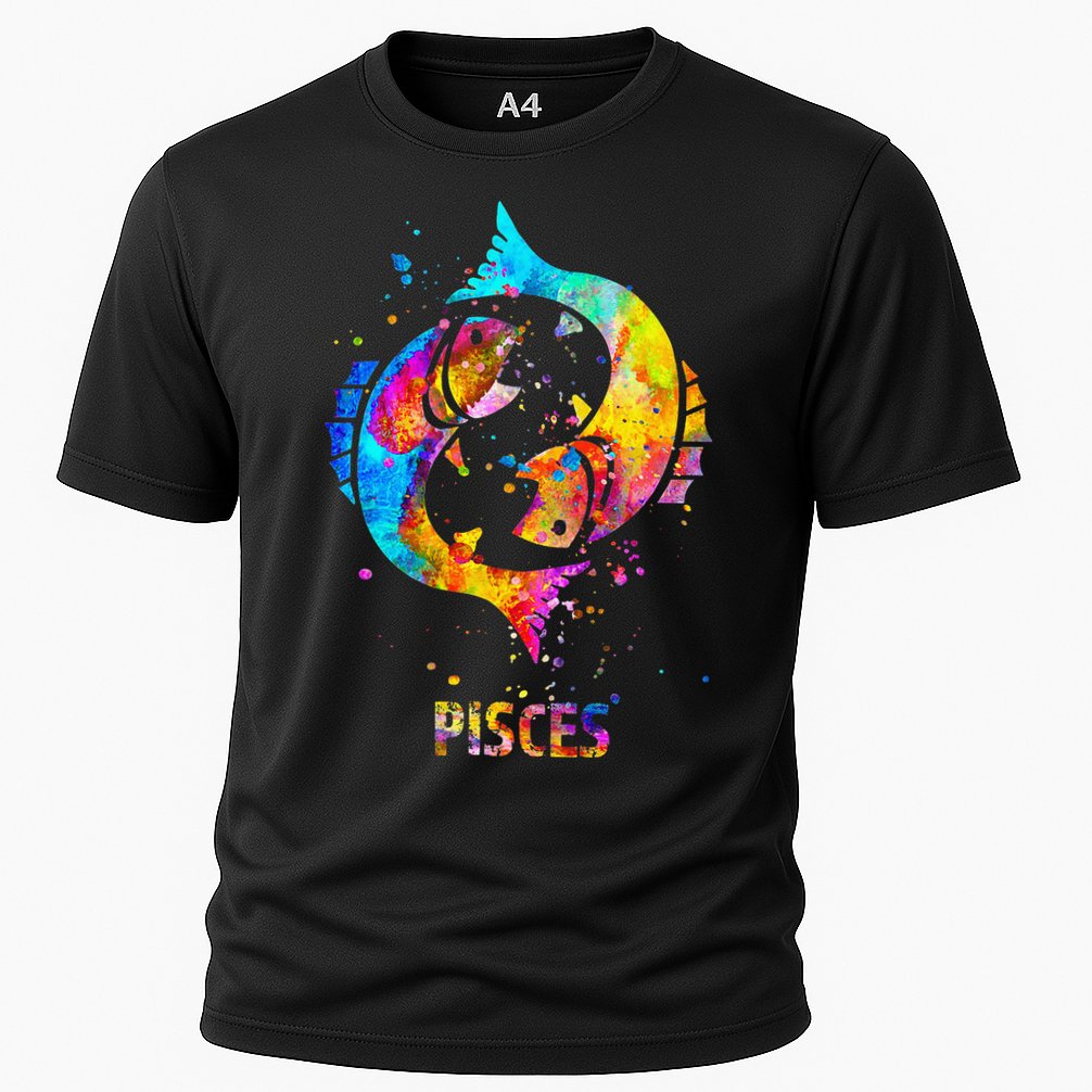 Pisces Zodiac Sign Cooling Performance Crew T-Shirt