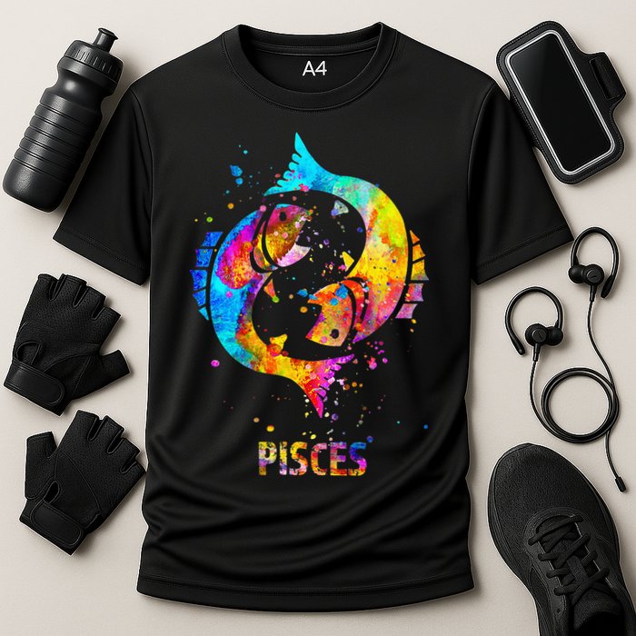 Pisces Zodiac Sign Cooling Performance Crew T-Shirt