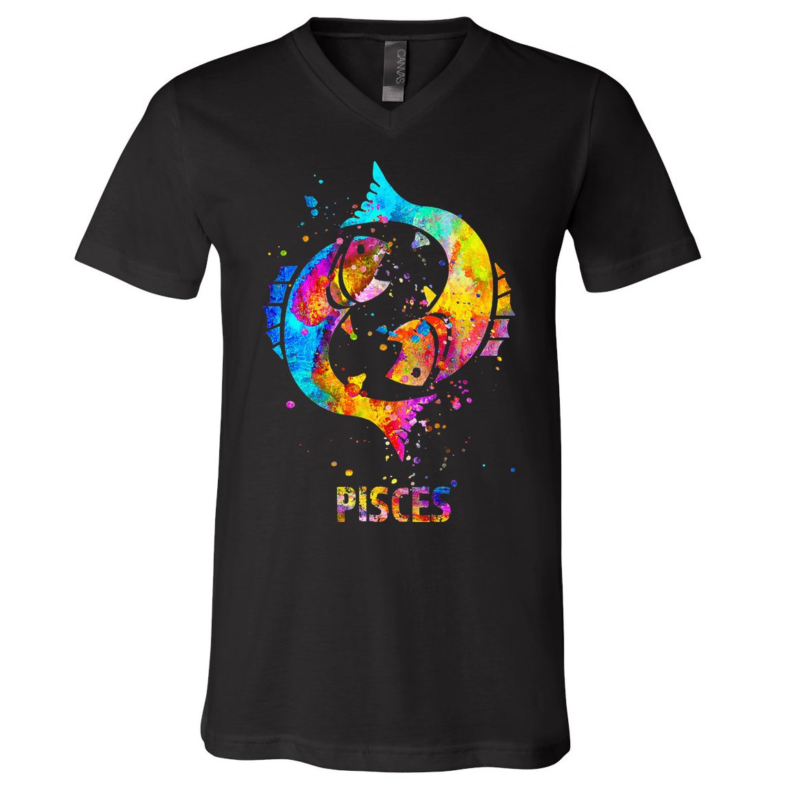 Pisces Zodiac Sign V-Neck T-Shirt