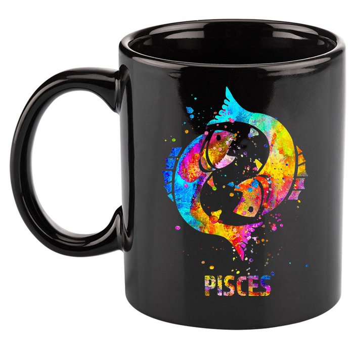 Pisces Zodiac Sign 11oz C Handle Ceramic Mug