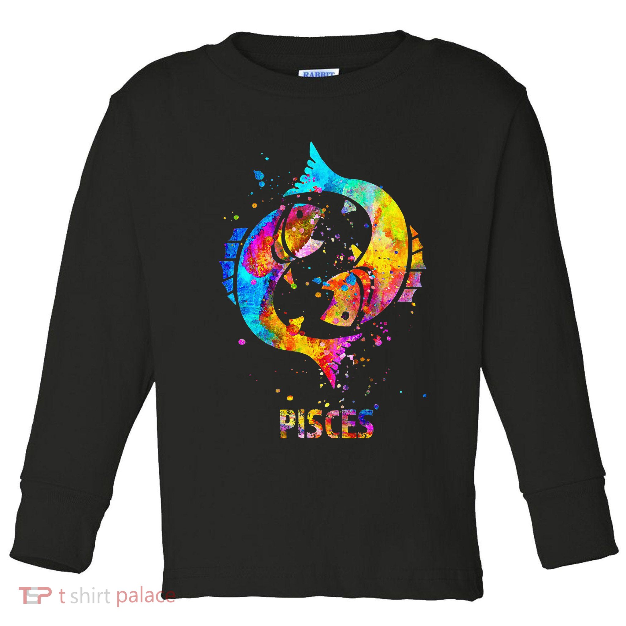 Pisces Zodiac Sign Toddler Long Sleeve Shirt