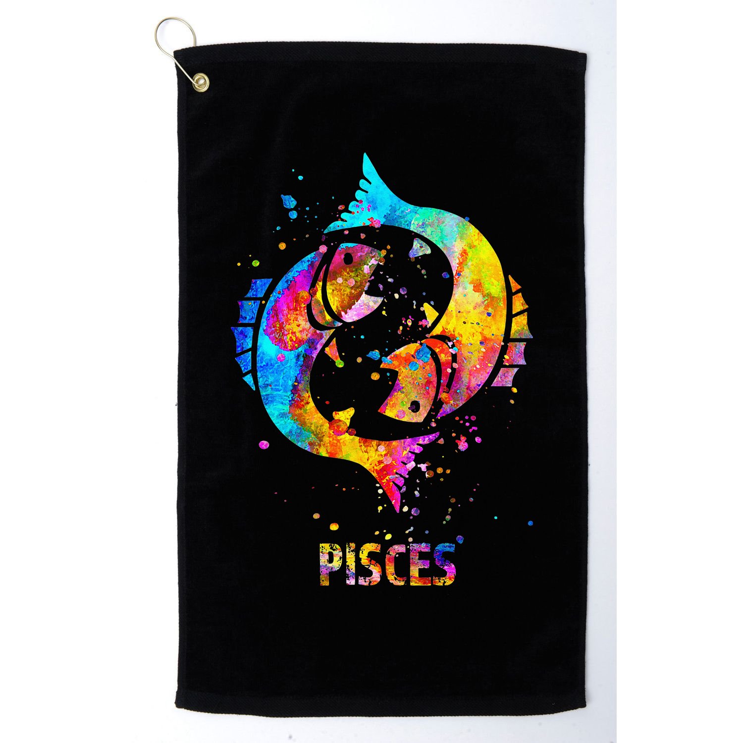 Pisces Zodiac Sign Golf Towel